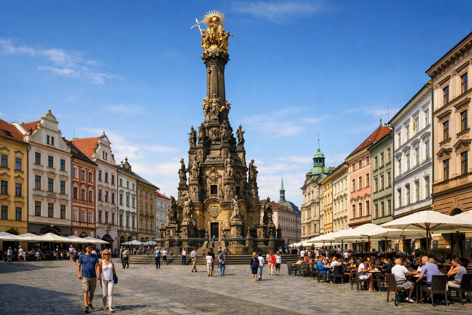 La Colonna della Santissima Trinità nella piazza di Olomouc.
