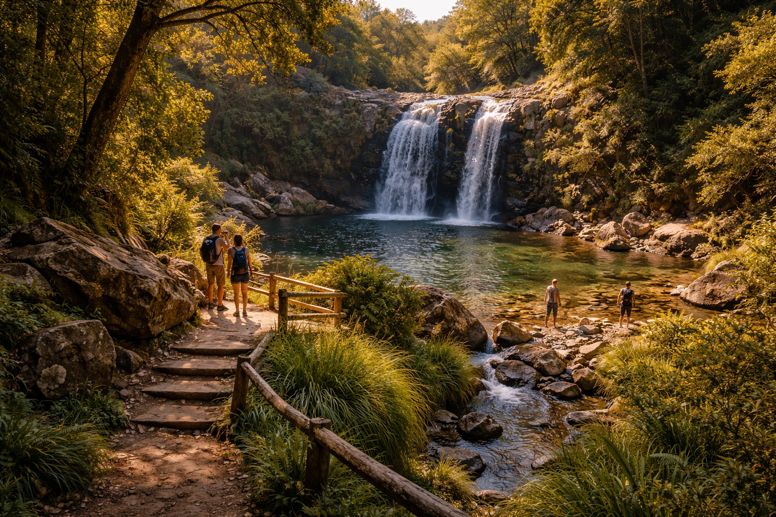 トレインタ・イ・トレスの自然、滝、緑の景観、トレッキングルート
