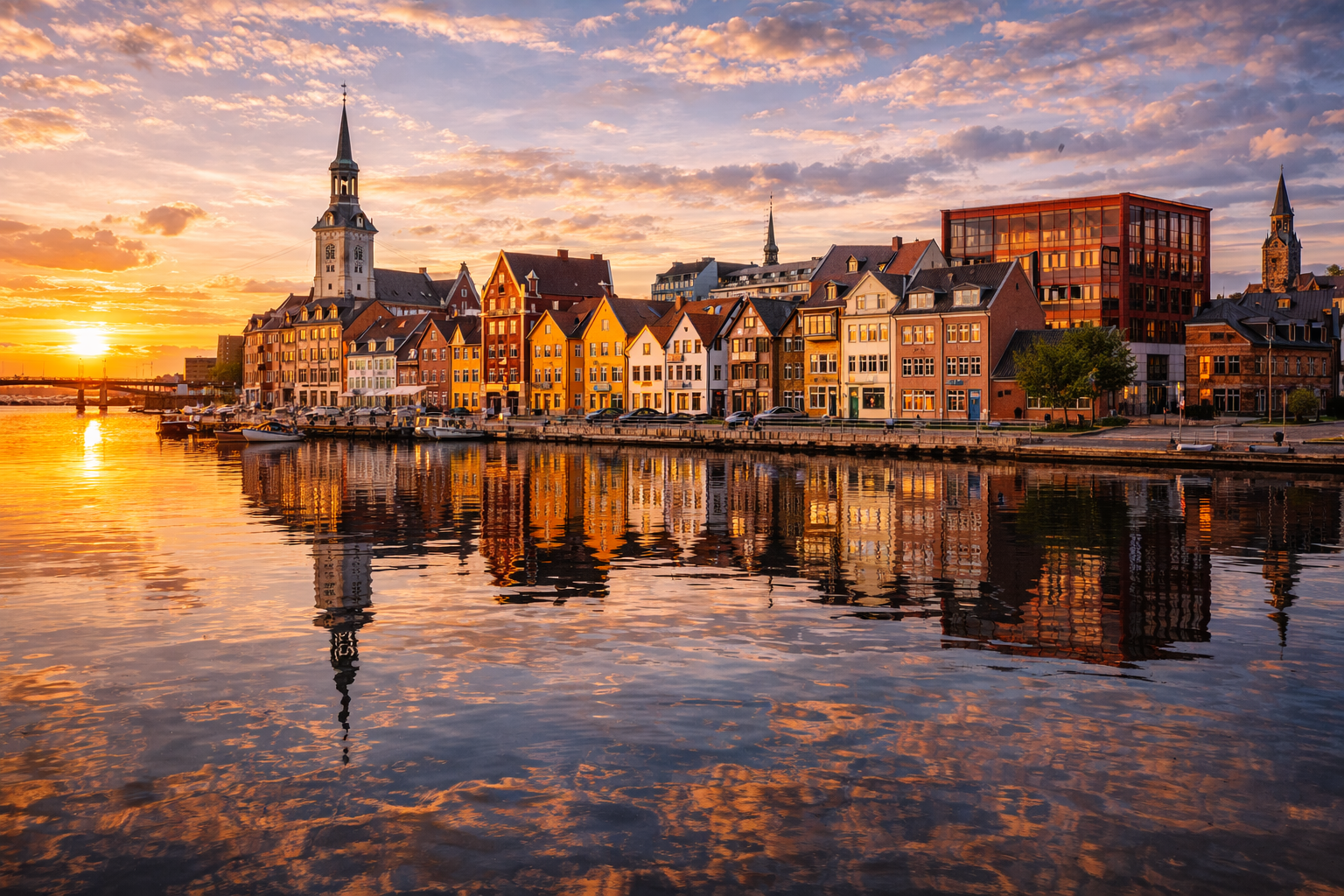 Aalborg city and waterfront