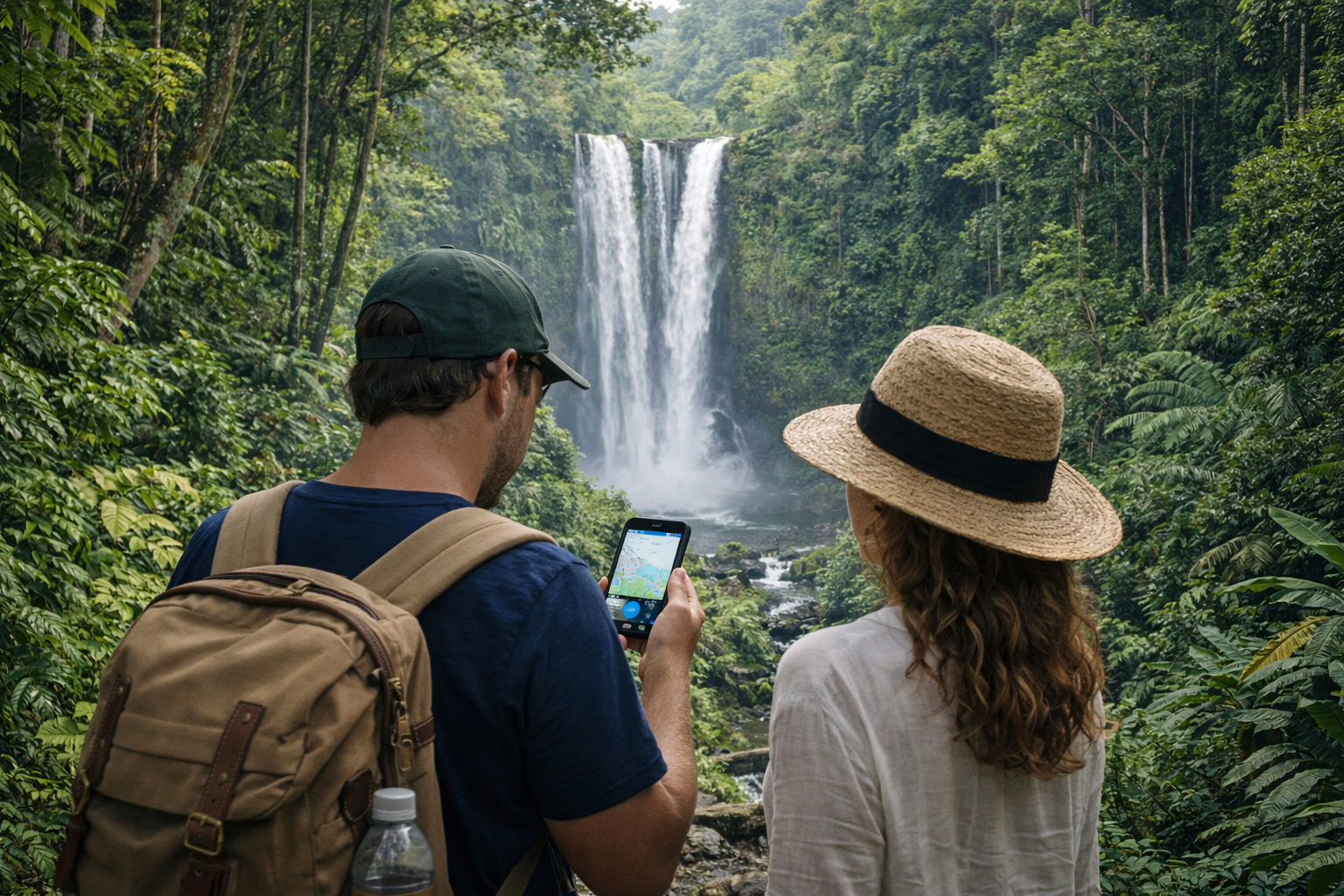 Národní park Bouma na Fidži s vodopády, džunglí, zelenými trasami a pohodlnou cestou s eSIM pro navigaci po přírodních stezkách