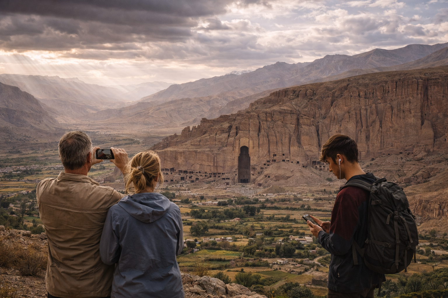 Bamiyan Valley and tourists using eSIM 