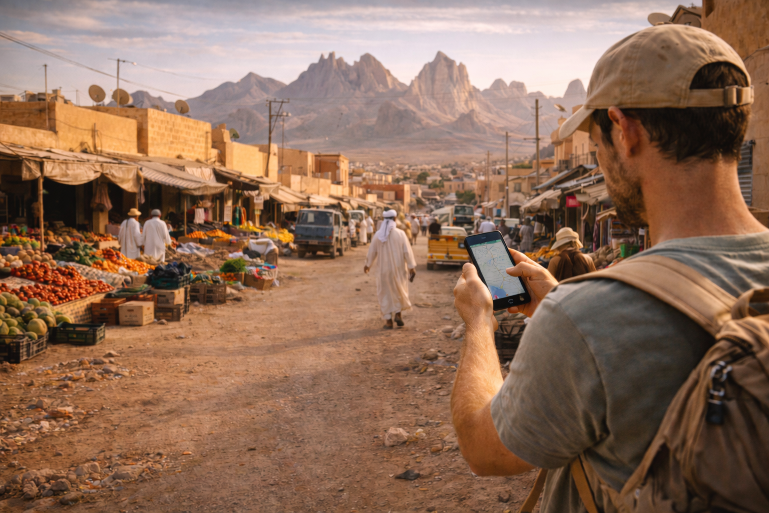 Tamanrasset with the Hoggar Mountains